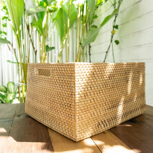 Rechteckiger Rattankorb Susila Natur