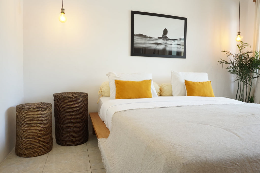 Rattan Wäschekorb Aga - Rattan mit Deckel braun