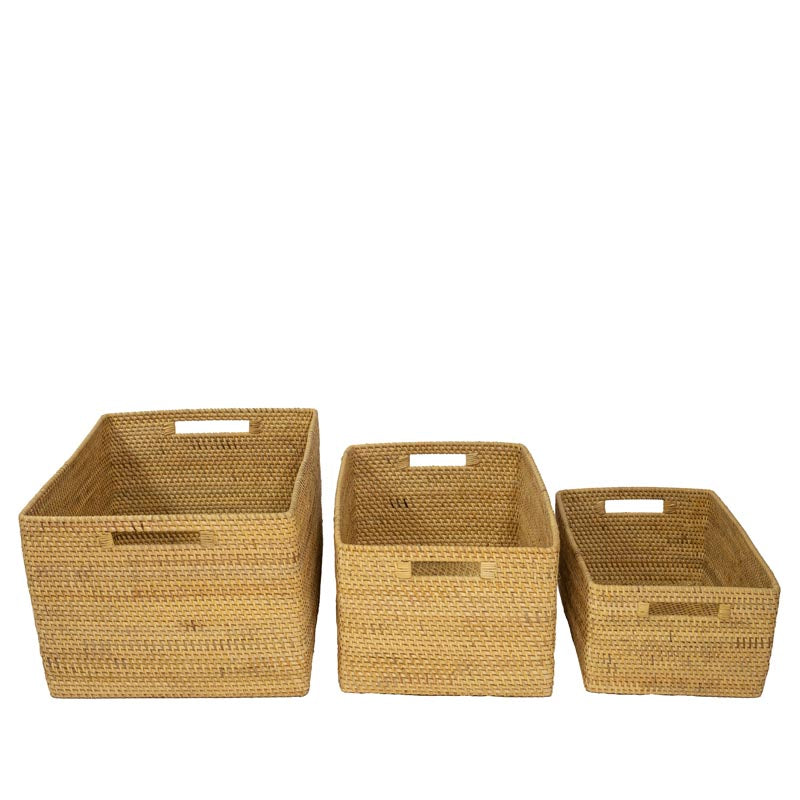 Rechteckiger Rattankorb Susila Natur