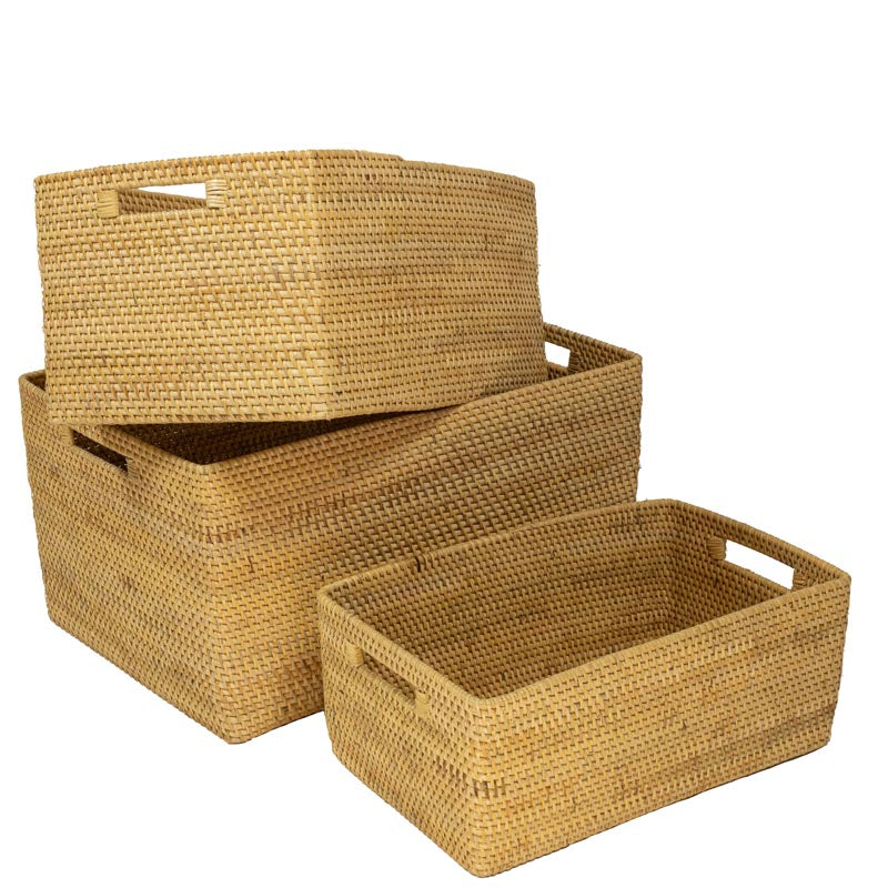 Rechteckiger Rattankorb Susila Natur