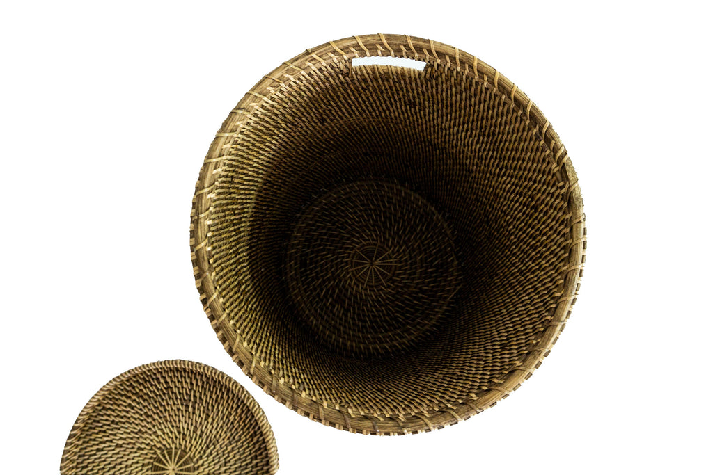 Rattan Wäschekorb Aga - Rattan mit Deckel braun